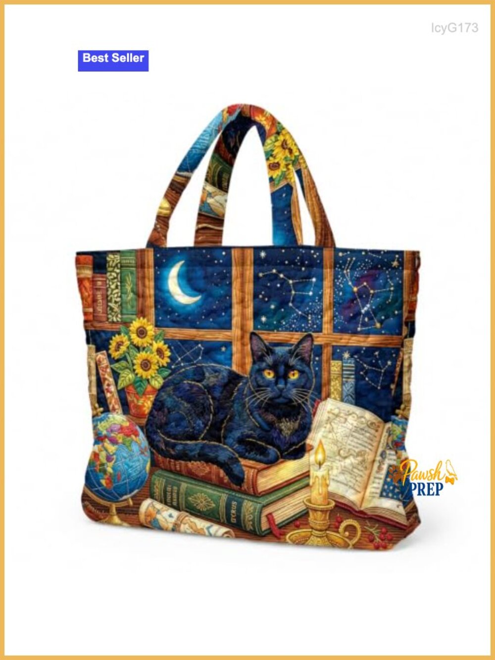 Quilted Tote Bag for Women Large Capacity Foldable Book Lover Gift